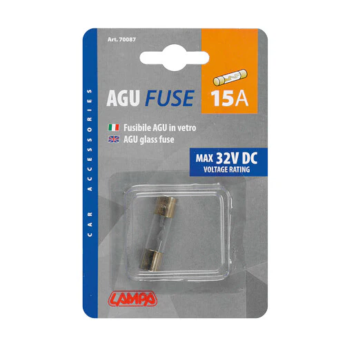 Lampa Fusibile AGU in vetro, 12/32V - 15A 70087 - Image 2