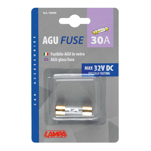 Lampa Fusibile AGU in vetro, 12/32V - 30A 70090 - Image 2