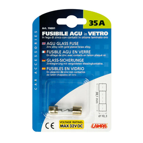 Lampa Fusibile AGU in vetro, 12/32V - 35A 70091 - Image 2