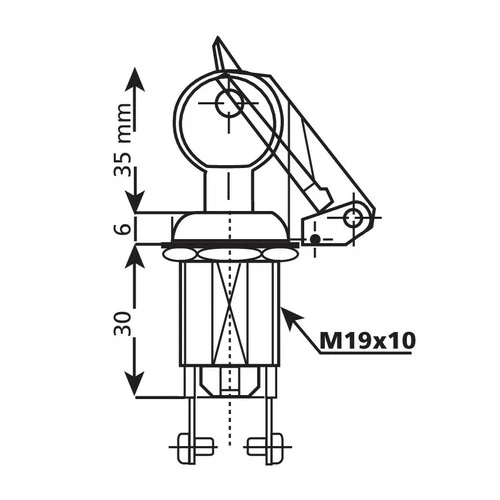 Lampa Interruttore a chiave con protezione - 12/24V - 10A 45550 - Image 3
