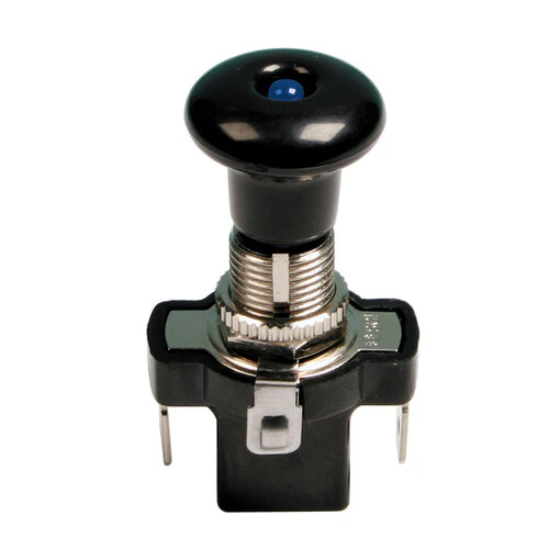 Lampa Interruttore tira-spingi con spia a Led - 12/24V - Blu - 10A 45572