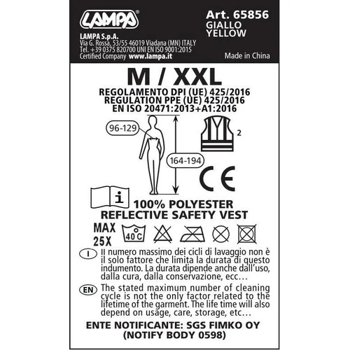 Lampa Life-Vest, veste riflettente - Giallo 65856 - Image 2