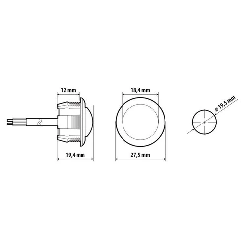 Lampa Luce da incasso a Led, 12/24V - Rosso 1488 41488 - Image 3
