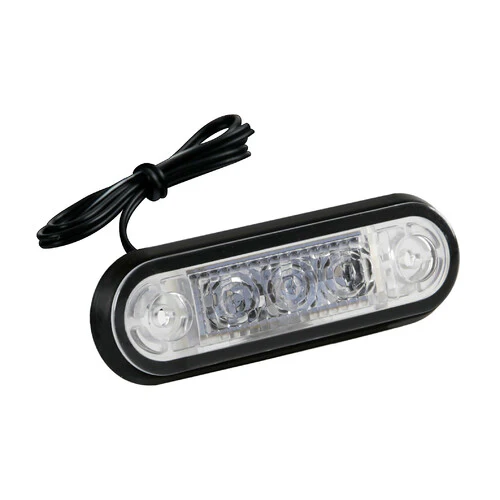 Lampa Luce ingombro a 3 Led, montaggio ad incasso, 12/24V - Arancio 97006