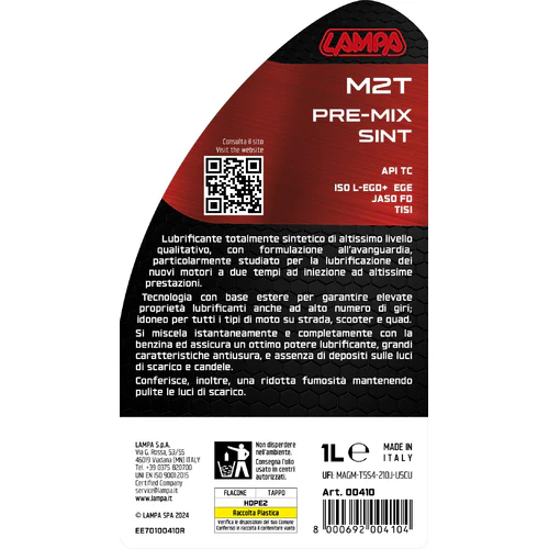 Lampa M2T Pre-Mix Sint, olio per miscela moto 2 tempi - 1 L 00410 - Image 3