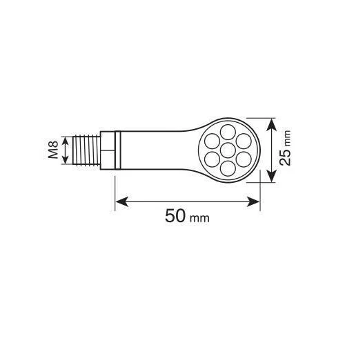 Lampa Magnifier Rear indicatori di direzione luce di posizione/stop post 12V LED 91625 - Image 3