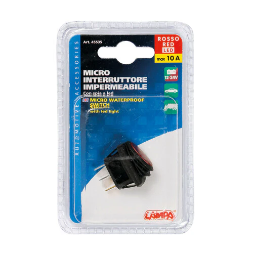 Lampa Micro interruttore impermeabile con spia a Led - 12/24V - Rosso 45535 - Image 3