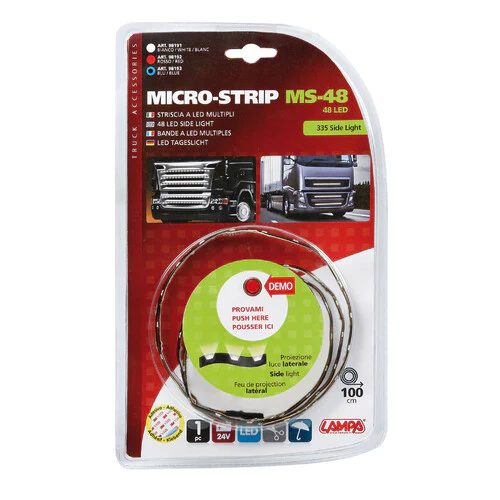 Lampa Micro-Strip, 24V - 48 Led - 100 cm - Blu 98193 - Image 2