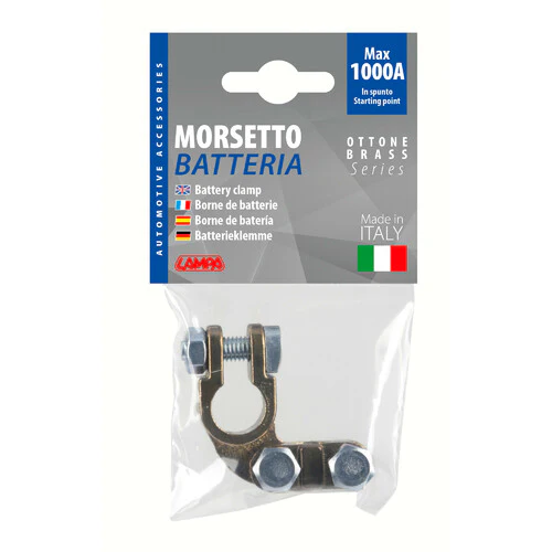 Lampa Morsetto batteria pesante; fissaggio cavo a piastrina - max cavo 70 mm - Polo negativo 69903 - Image 2
