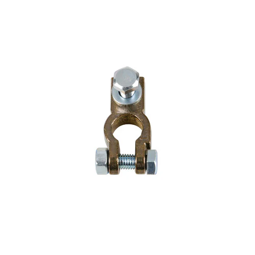 Lampa Morsetto batteria rinforzato; fissaggio cavo a capocorda su vite - foro capocorda 8 mm - Polo negativo 69905