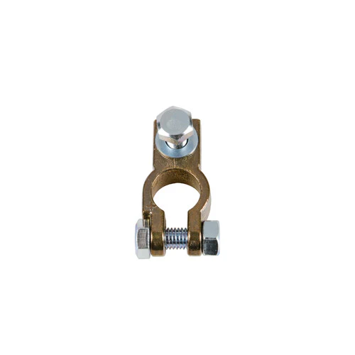Lampa Morsetto batteria rinforzato; fissaggio cavo a capocorda su vite - foro capocorda 8 mm - Polo positivo 69904