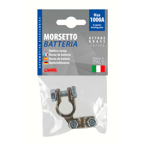 Lampa Morsetto batteria rinforzato; fissaggio cavo a piastrina - max cavo 35 mm - Polo negativo 69901 - Image 2