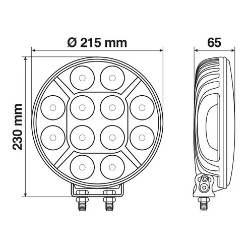 Lampa Orion, proiettore supplementare a 12 Led - 9/36V -  215 mm - Cromo 72248 - Image 3