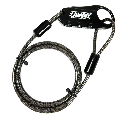Lampa Portex, lucchetto antifurto con cavo di sicurezza - 150 cm 90596