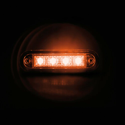 Lampa Premium, luce a 4 led, montaggio ad incasso, 12/24V - Arancio 41497 - Image 2