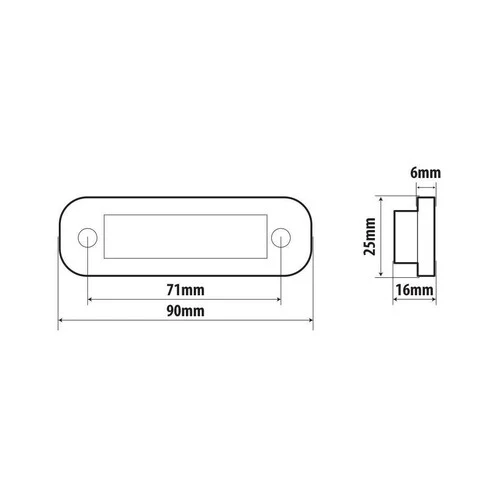 Lampa Premium, luce a 4 led, montaggio ad incasso, 12/24V - Arancio 41497 - Image 3