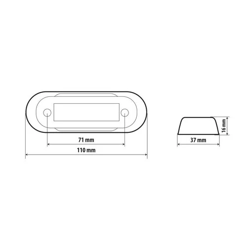 Lampa Premium, luce a 4 led, montaggio superficie, 12/24V - Arancio 41500 - Image 2
