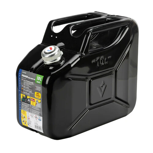 Lampa Premium, tanica carburante in metallo - 10 L - Nero 67007