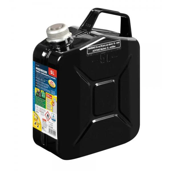 Lampa Premium, tanica carburante in metallo - 5 L - Nero 67009