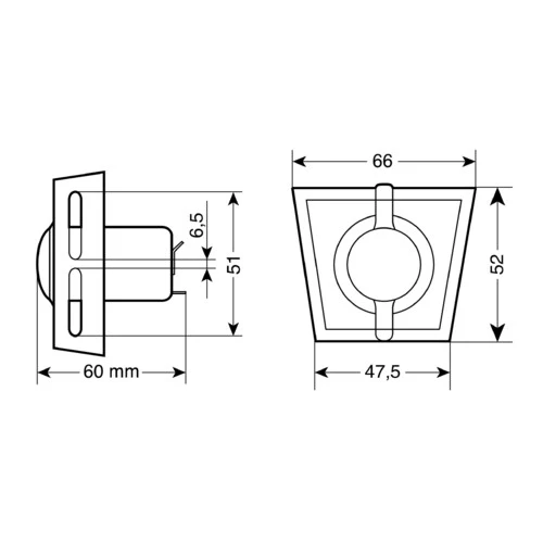 Lampa PX-1, kit presa corrente con pannello di supporto opzionale, 12/24V 39035 - Image 3