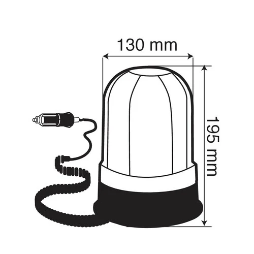 Lampa RH-2, luce di segnalazione alogena con base magnetica e ventosa, 12/24V 73001 - Image 2