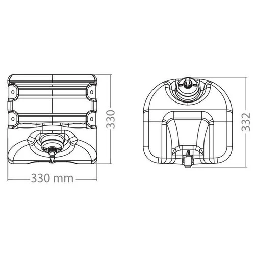 Lampa Serbatoio acqua 18 L in polietilene con rubinetto e dispenser porta sapone 67023 - Image 3