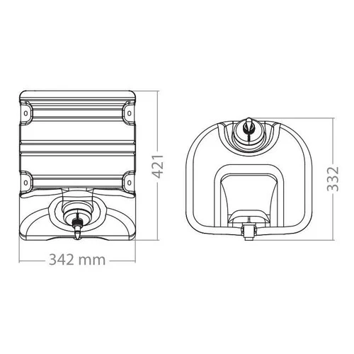 Lampa Serbatoio acqua 30 L in polietilene con rubinetto e dispenser porta sapone 67024 - Image 3