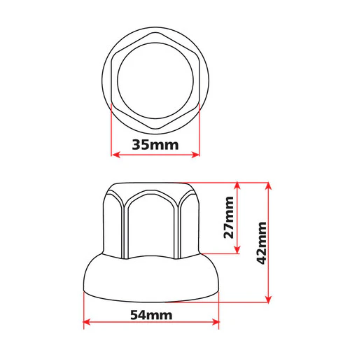 Lampa Set 10 copribulloni in acciaio inox -  33 mm 98052 - Image 2