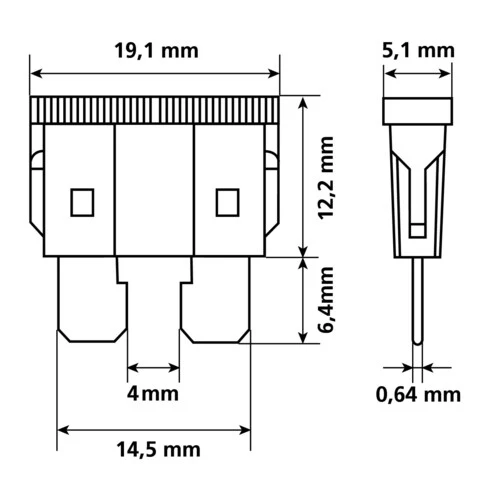 Lampa Set 10 fusibili lamellari assortiti, 12/32V 70080 - Image 2