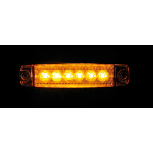Lampa Set 20 pz, luce ingombro a 6 Led, montaggio in superficie, 12/24V Arancio 97025 - Image 2