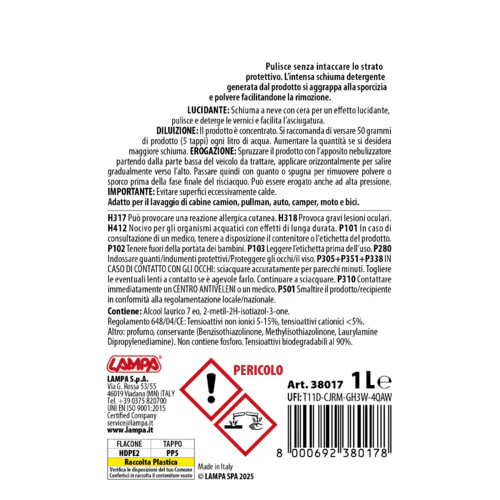 Lampa Shampoo super schiuma concentrato con cera - 1 L 38017 - Image 2