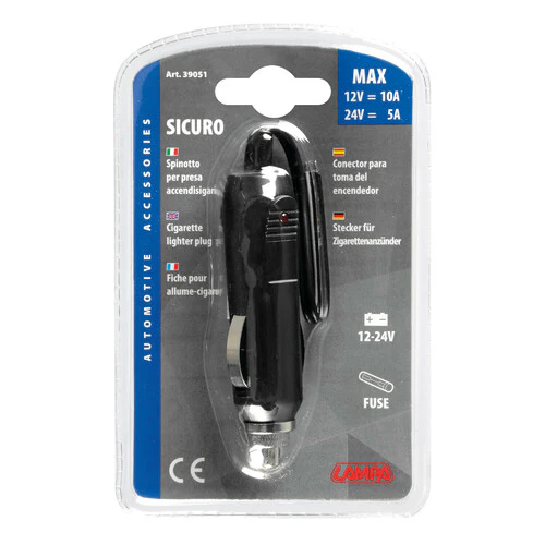 Lampa Sicuro, spinotto per presa accendisigari 12/24V 39051 - Image 2