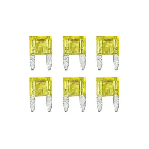 Lampa Smart Led, set 6 micro-fusibili lamellari con spia a led, 12/32V - 20A 70193