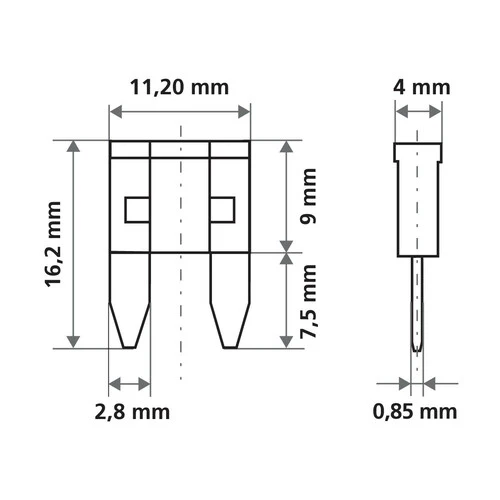 Lampa Smart Led, set 6 micro-fusibili lamellari con spia a led, 12/32V - 30A 70195 - Image 3