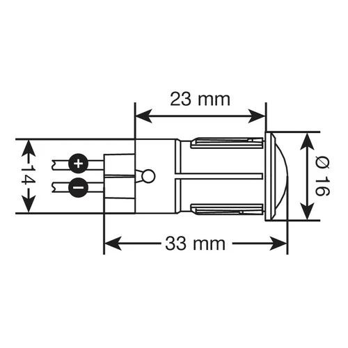 Lampa Spia a Led rosso - 12/24V - 20A 45568 - Image 2