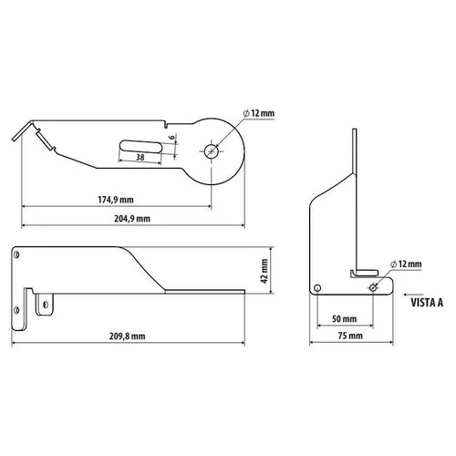 Lampa Staffa per antenna CB - Attacco montante - compatibile per Volvo FH Serie 4 (09/12>05/21) - Volvo FH Serie 5 (06/21>) - Volvo FH Aero (01/24>) 3CB801 - Image 2