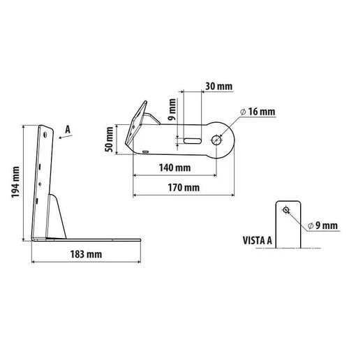 Lampa Staffa per antenna CB - Attacco su visiera parasole - compatibile per Volvo FH Serie 4 (09/12>05/21) - Volvo FH Serie 5 (06/21>) - Volvo FH Aero (01/24>) 3CB800 - Image 2