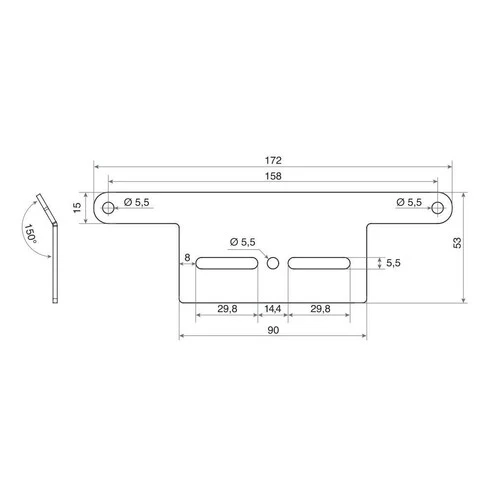 Lampa Supporto per catarifrangente targa - Type 1 91640 - Image 2