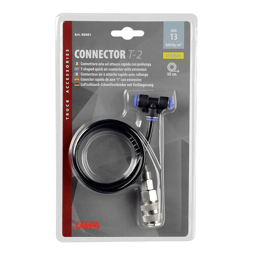 Lampa T-2, connettore aria ad attacco rapido  6 mm, con prolunga 50 cm 98081 - Image 2