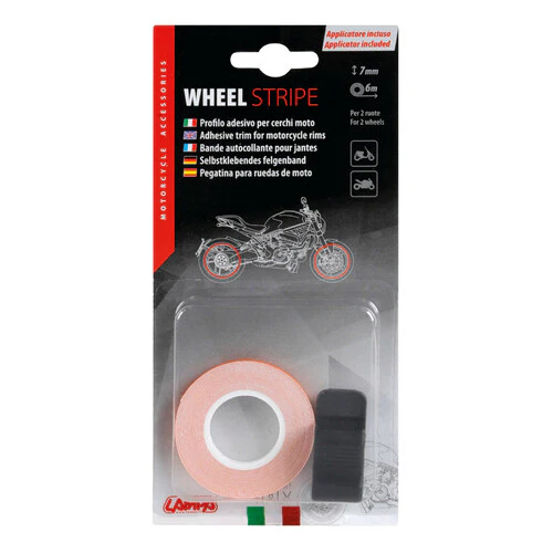 Lampa Wheel Stripe Racing, profilo adesivo per cerchi ruota - Arancione 90525 - Image 2