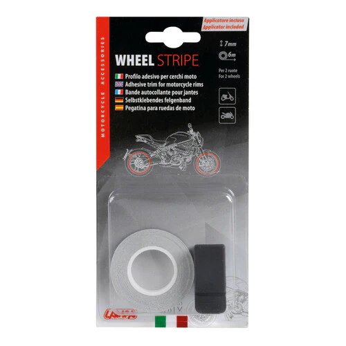Lampa Wheel Stripe Racing, profilo adesivo per cerchi ruota - Argento 90521 - Image 2
