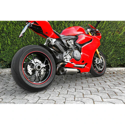 Lampa Wheel Stripe Racing, profilo adesivo per cerchi ruota - Rosso 90522 - Image 2