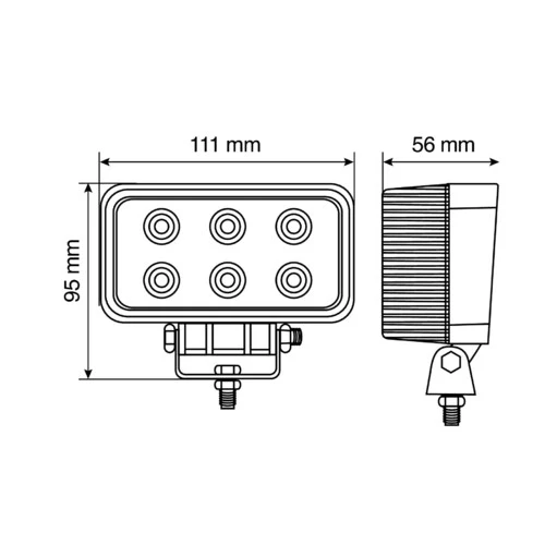 Lampa WL-2, faro ausiliario a 6 Led - 10/30V - Bianco 72313 - Image 3