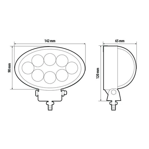 Lampa WL-4, faro ausiliario a 8 Led - 10/30V - Bianco 72312 - Image 3