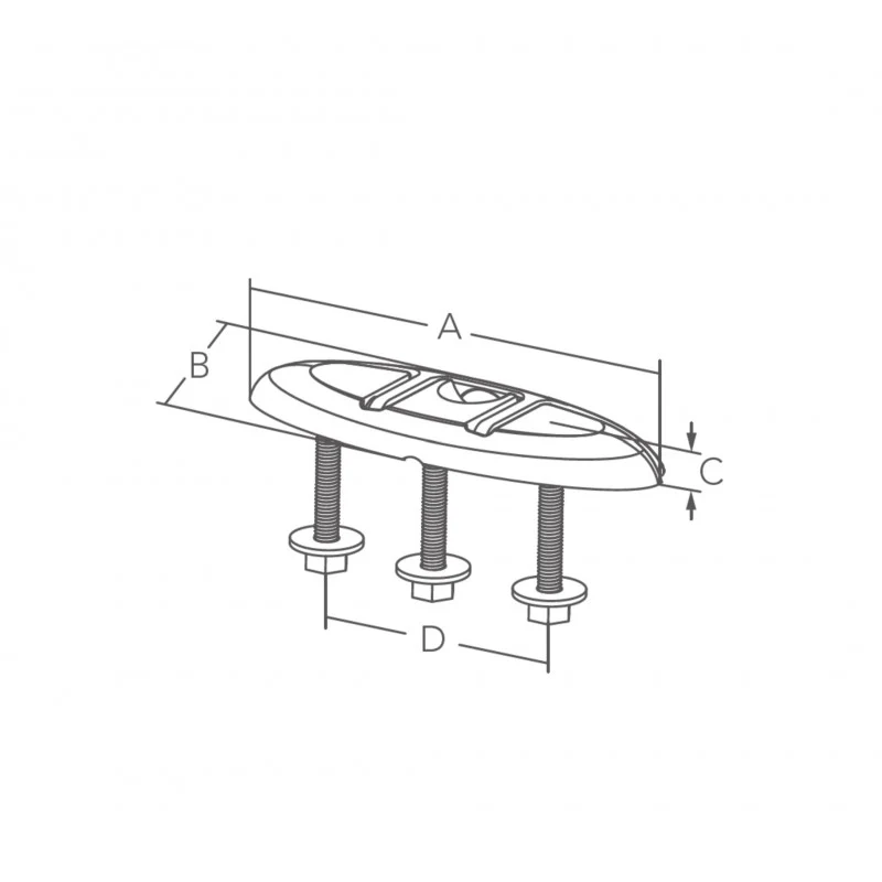 Marine Town Nautica Bitta Inox 316 Abbattibile mm 155 9806476 - Image 2