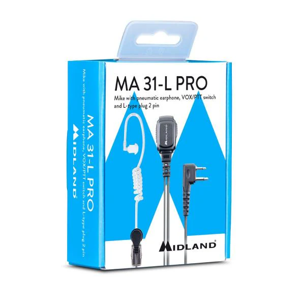 Midland MA31 L Pro, auricolare con microfono 2 pin Midland - Image 2