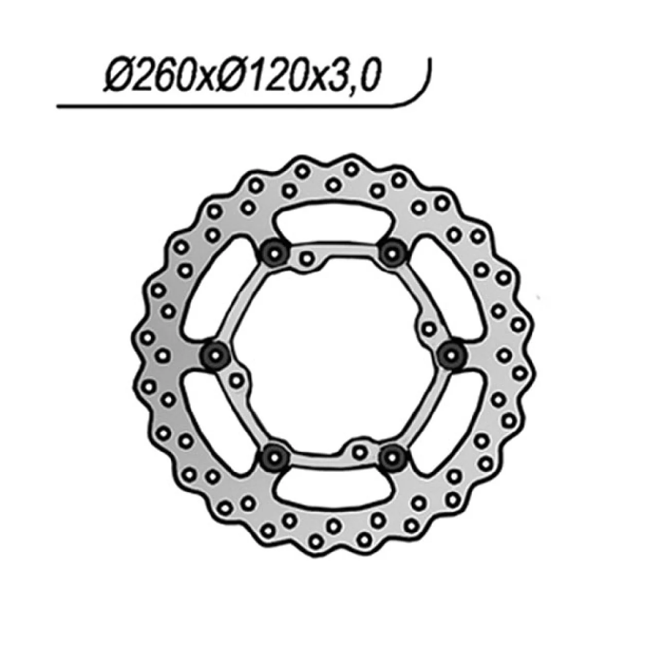 NG 1164X Disco Freno HUSQVARNA CR 125 CC 00/13