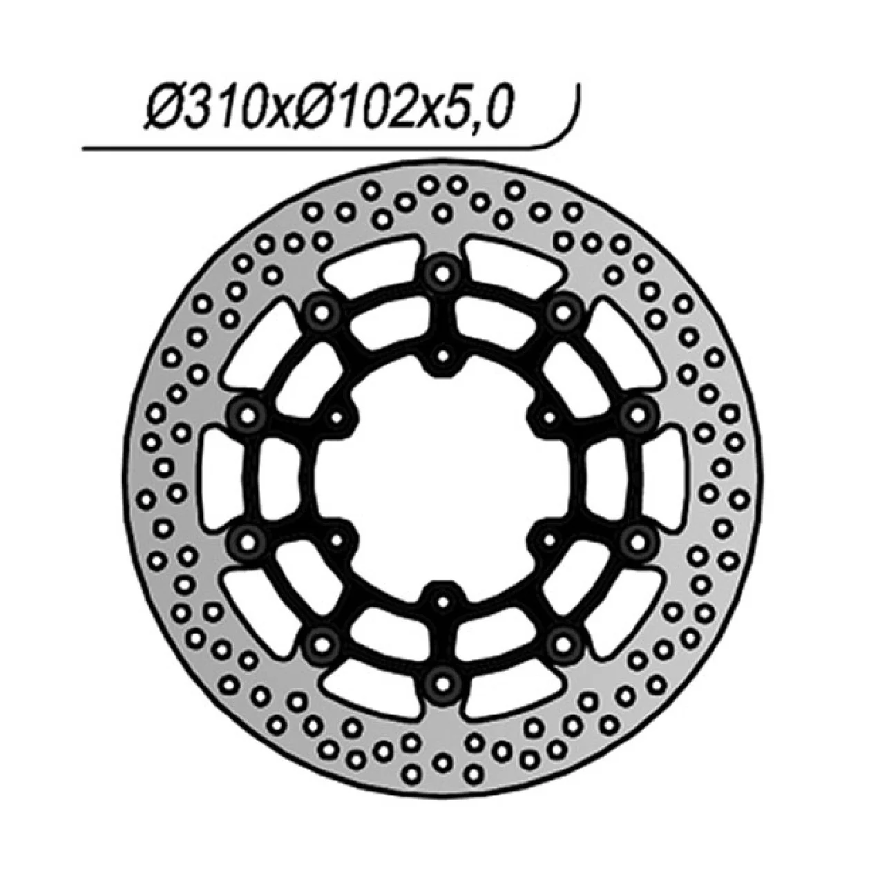 NG 1214 Disco Freno SUZUKI GSX R (K8/K9/L0) 600 CC 08/10