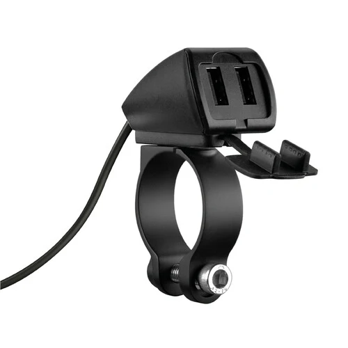 Optiline Trek, doppio caricatore usb resistente allacqua, 3 tipi di fissaggio - 5400 mA - 30W - 12/24V