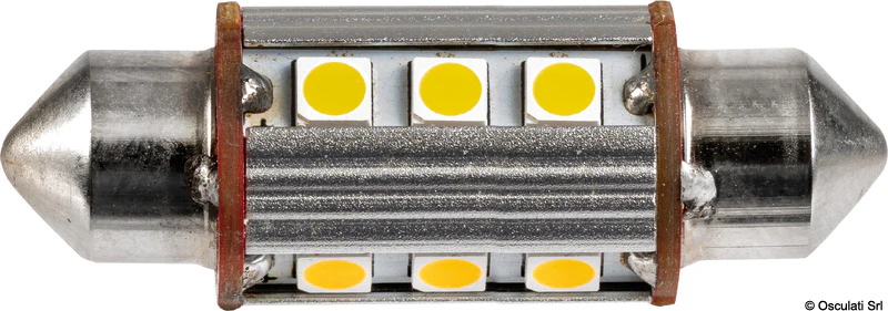 Osculati 2 Lampadine LED a siluro 39 mm 3000 K 2W 14.301.23 - Image 2